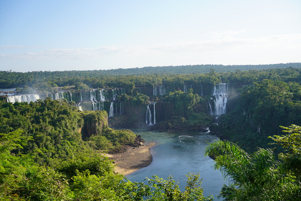 Experience yachting near the Brazil side of Iguazu Falls for stunning views of the waterfalls